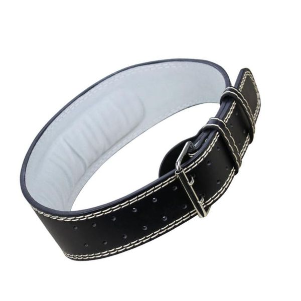 

xiaoyanyes waist support 105cm cowhide squat belt weight lifting power training back gym bodybuilding for men (black), Black;gray