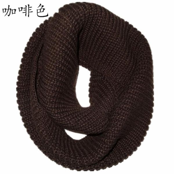 

scarves womens thick ribbed knit winter infinity circle loop scarf, Blue;gray