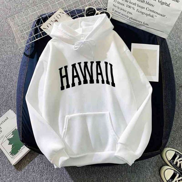 

oversized sweatshirts women hawaii print korean style hoodies long sleeve pocket hooded y2k aesthetic sudaderas con capucha, Black