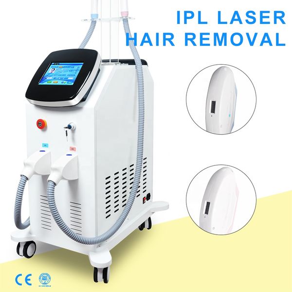 

salon use vertical double handle opt ipl shr hair removal skin rejuvenation acne removal beauty device