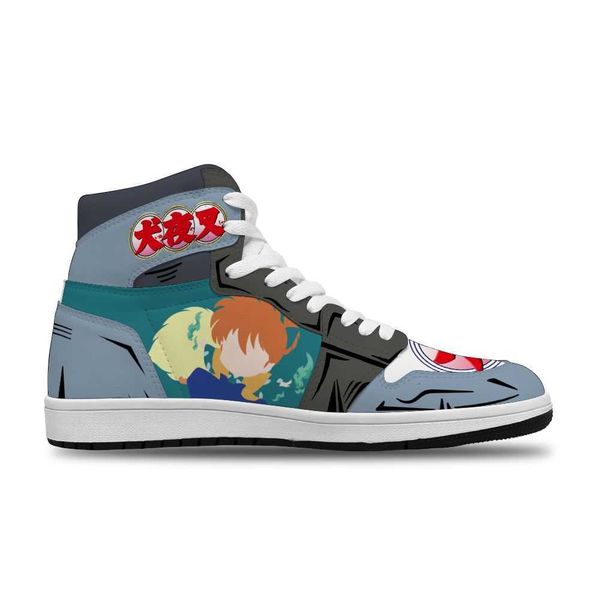 

2021 japanese anime inuyasha diy running non-slip sneakers high basketball shoes non slip