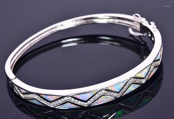 

jzb0221 women's bohemian vintage bracelet white/blue opal bracelet exquisite ladies jewelry gift1, Black