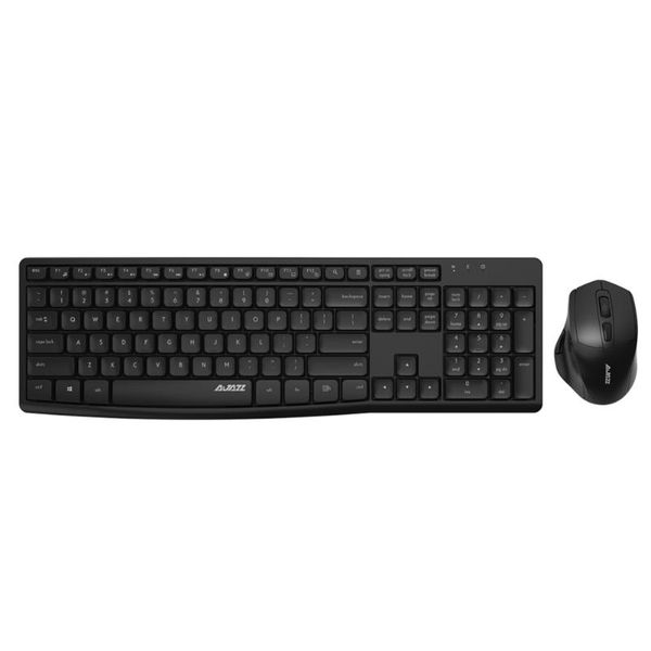 

ajazz a2030w 2.4ghz wireless keyboard mouse combos ergonomic 106 keys keypad 6 buttons 1200dpi mice set for office gaming gamer