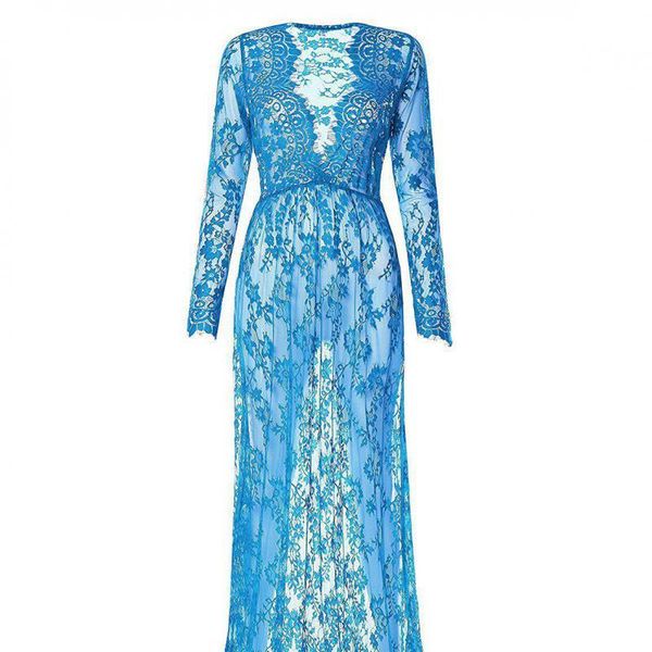 

maternity dresses marernity summer pregnants women v-neck long sleeve bandage elegant dress skirt robes gown, White