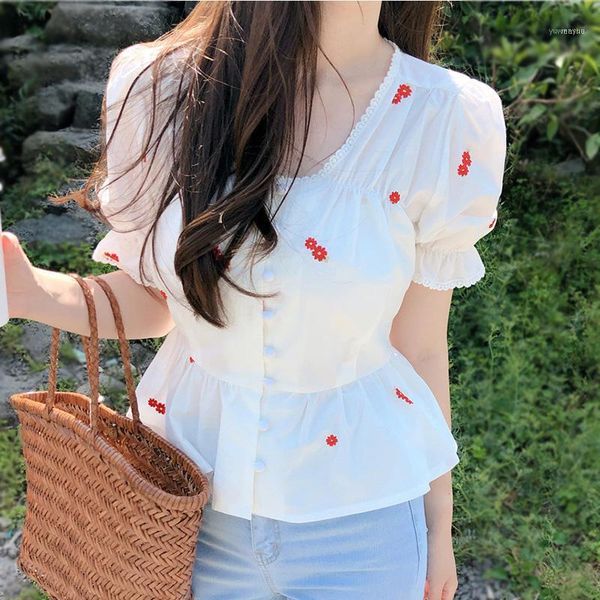 

embroidery blouse women white shirt blusas mujer 2021 chemisier tunique femme vrouwen blouses summer ladies 1