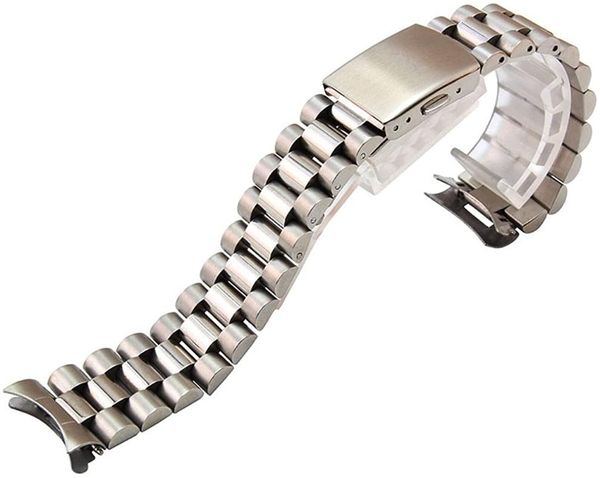 

watch bands 20mm solid stainless steel president type replacement bracelet for scuba skx013, Black;brown