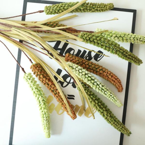 

decorative flowers & wreaths boquet holder cross-border artificial flower hairy millet factory home decoration wedding ins rose wall
