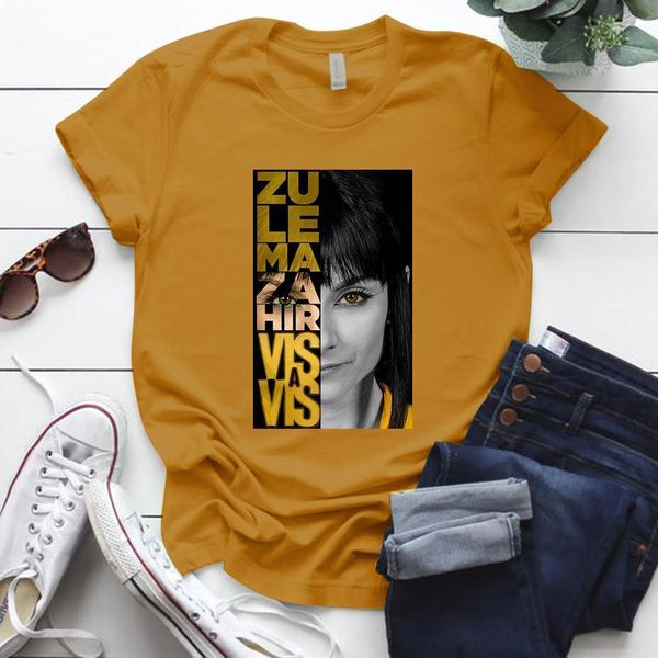 

zu le ma za print tshirt women summer tee shirt for girls hir vis a vis tv series casual women tshirt ropa, White