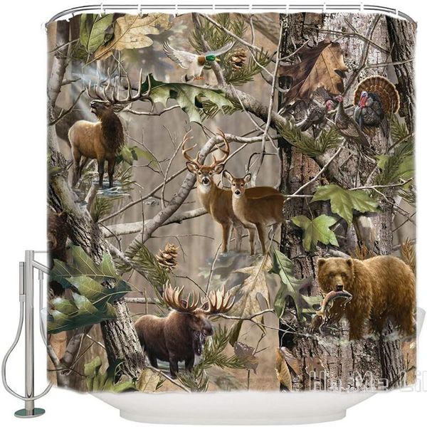 

shower curtains bird bear deer elk design by ho me lili curtain bathroom accessories waterproof with hooks