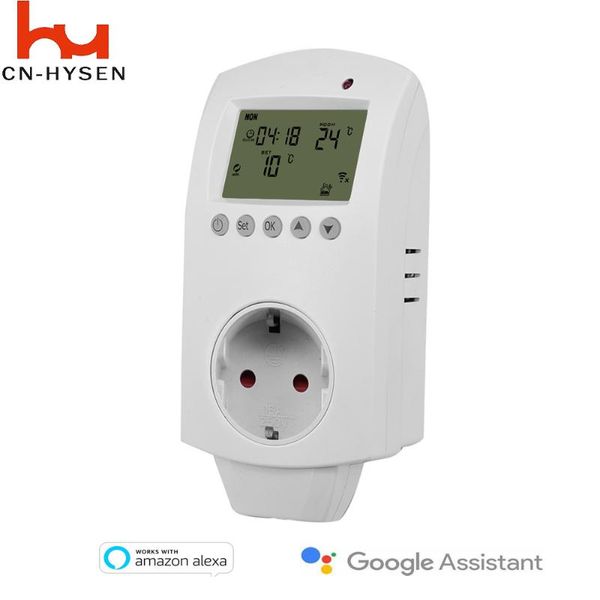 

smart home control 3m external sensor digital eu plug thermostat socket for heater