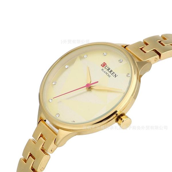 

wristwatches 2021 student sports watch concept creative women's belt fashion steel band waterproof quartz, Slivery;brown