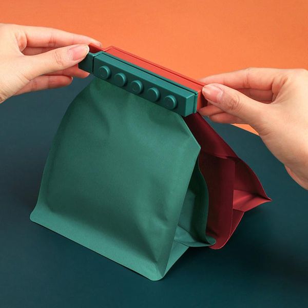 

bag clips 4pcs portable kitchen storage food snack seal sealing clamp plastic tool accessories drop