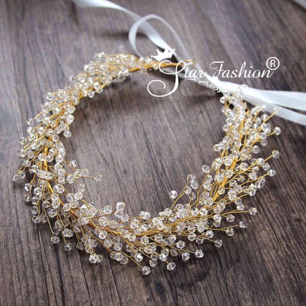 

wedding hair jewelry accessories bridal crystal headdress headband european, Slivery;golden
