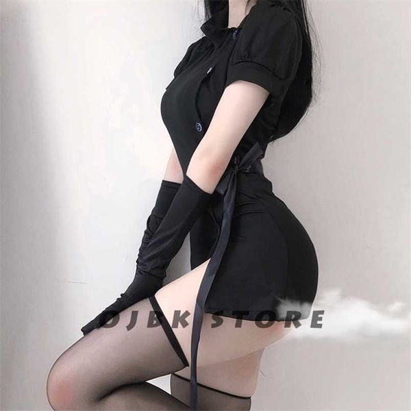 

black nurse erotic costume maid uniform cosplay lingerie women role play outfit for girls cool gothic punk style gifts 211118, Red;black