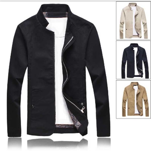 

men's jackets fashion spring autumn collar jacket parka cardigan zipper casual coat outwear coats, Black;brown