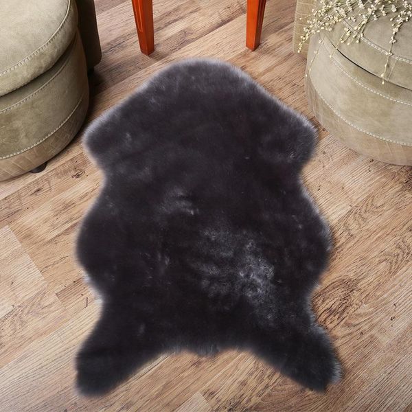 

carpets fluffy faux fur carpet solid irregular rug mat chair seat cover soft sofa cushion bedroom living room blanket