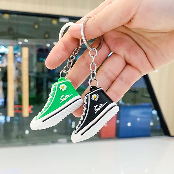 

10pieces/lot 2021 new silicone lanyard shoes daisy pendant key chain keyring bag accessories advertising promotional gifts, Silver