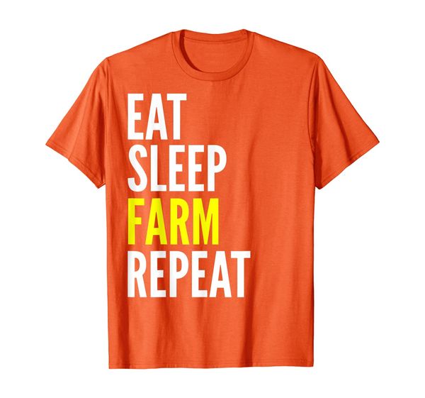 

farmer funny gift - eat sleep farm repeat t-shirt, White;black