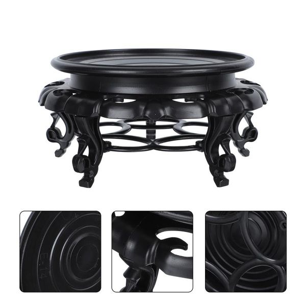 

planters & pots 1pc decorative small bonsai rack stable jade statue base vase storage