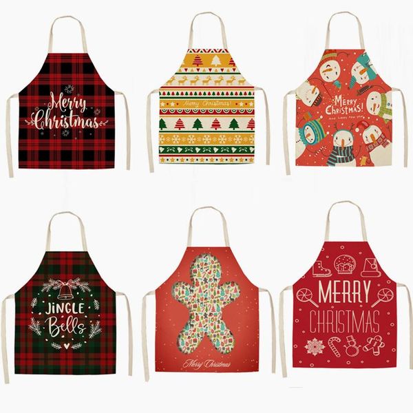 

christmas decorations apron santa claus gingerbread man decoration for home navidad 2022 year gifts kerst