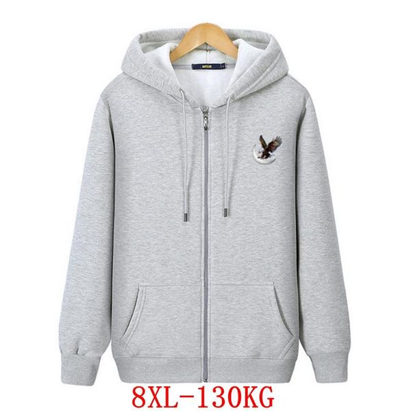 

women's hoodies & sweatshirts large size 130kg hoodie plus 5xl 6xl 7xl 8xl autumn and winter long sleeve loose sweatshirt jacket, Black