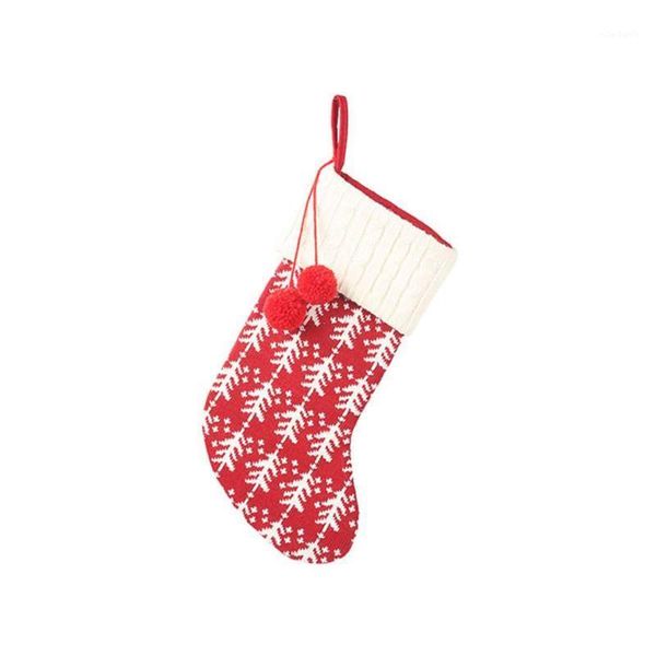 

christmas decorations 1pcs knitted stocking candy gift bags holder lager socks tree ornaments xmas year kids