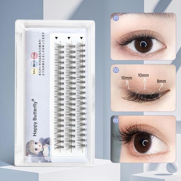 

false eyelashes lashes set natural cluster long lasting diy eye makeup tool multipack look extension