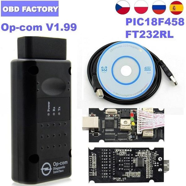 

code readers & scan tools 10pcs est for obd2 scanner opcom 1.99 op com professional diagnosis op-com v1.99 canbus reader 2021