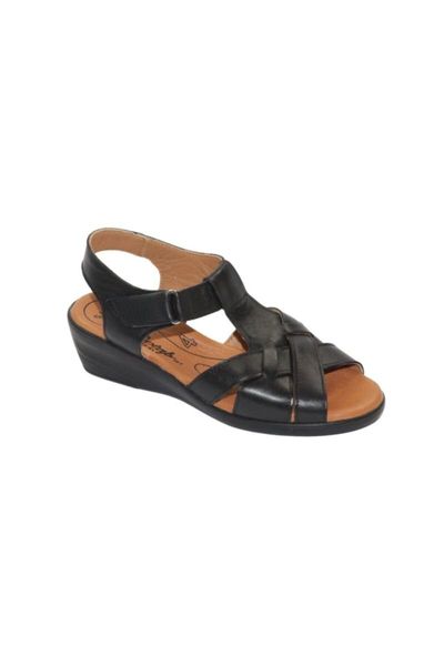 

sandals women orthopedic leather casual black