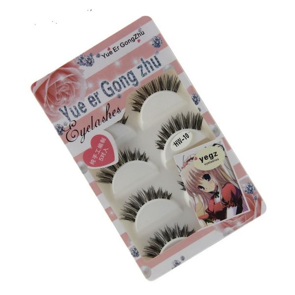 

dhl false eyelashes 5 pair/lot crisscross lashes voluminous make up long thick fake