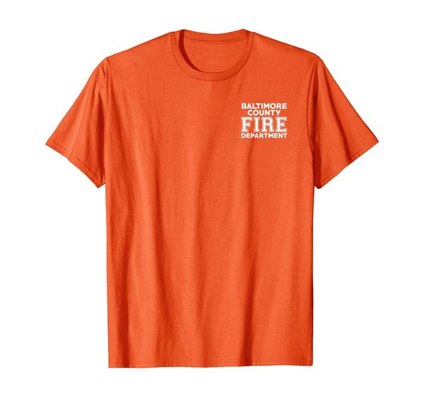 

baltimore county fire department maryland firefighter tshirt, White;black