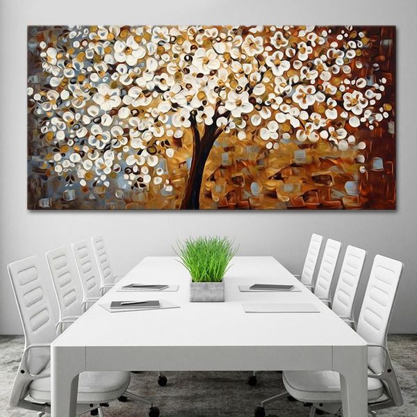 

diamond painting abstract blossom tree large 5d diy flowers mosaic full round stitch cross landscape decor home,