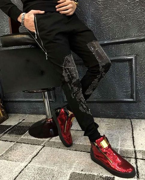 

men's pants trousers mens joggers casual fashion fitness men sportswear sweatpants jogger track pant, Black