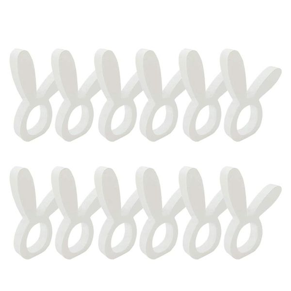 

napkin rings white ring holders wooden for easter wedding birthday party supplies 12 pieces