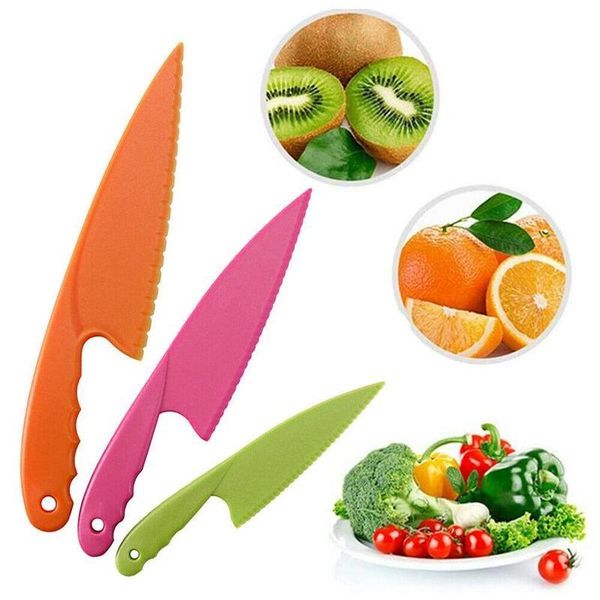 

baking & pastry tools 3pcs/set plastic fruit knife dough cake pp pizza cutter cutting utensils for diy kitchen cooking gadgets