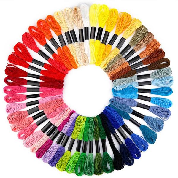 

metallic embroidery machine thread kit cross stitch polyester threads sewing accessories cotton sewing skeins thread tool, Black;white