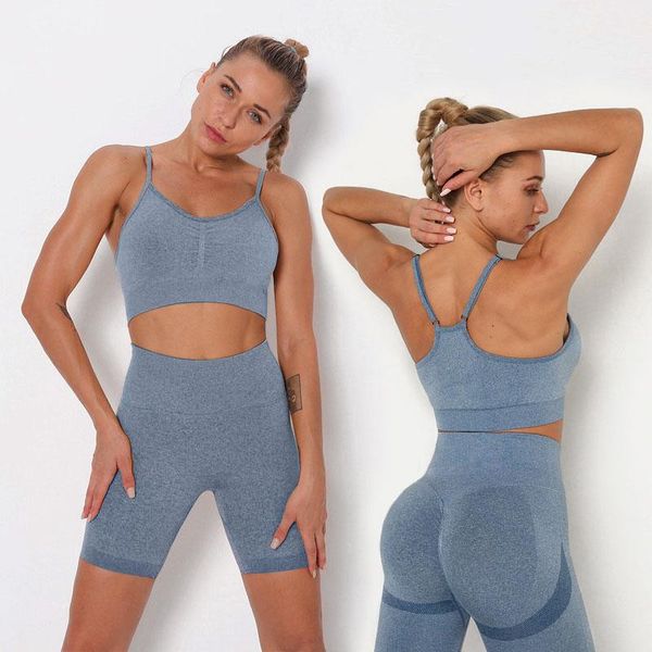 

yoga outfit seamless women set workout gym clothing fitness sportswear short sleeve crop high waist leggings sports bra suits