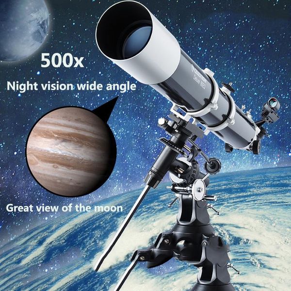 

telescope & binoculars professional astronomical 550x powerful monocular zoom fmc night vision wide angle for moon space planet camping