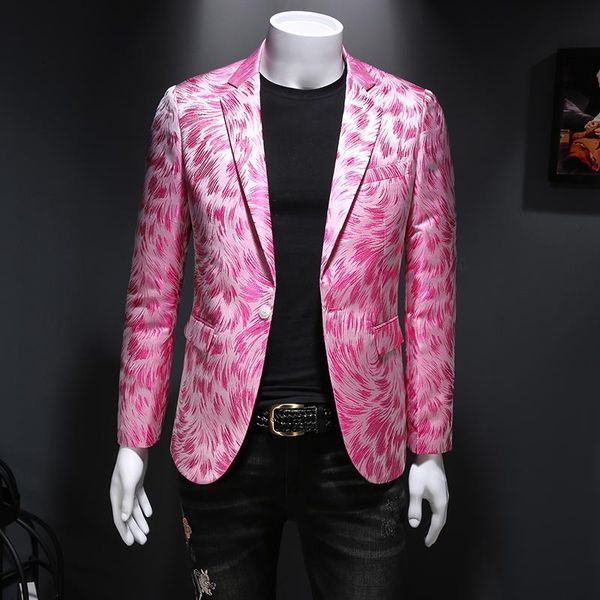 

men's suits & blazers plus size m-6xl men fashion blazer homme stage outfit performance metal gold yarn casual suit jacket blea, White;black