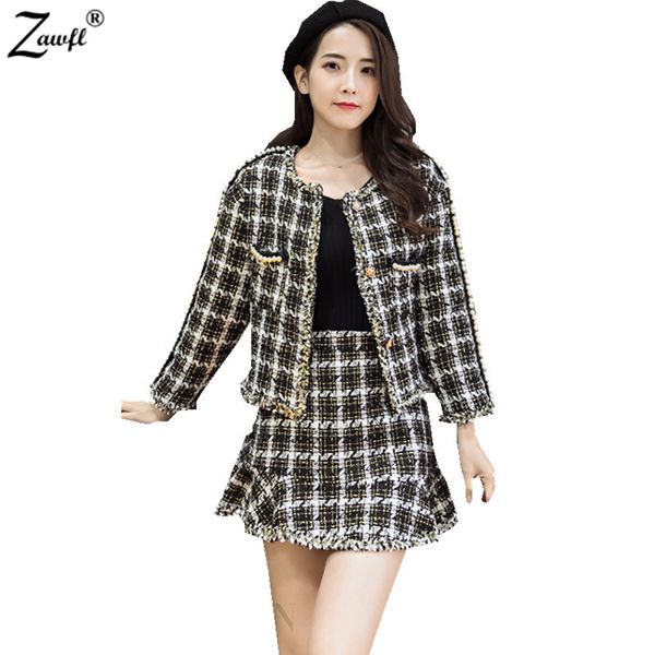 

zawfl runway designer elegant formal purebliss tweed suit women 210525, White