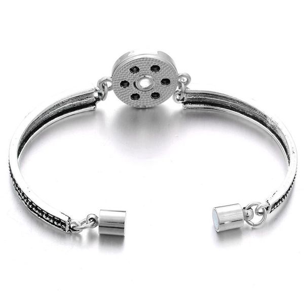 

snap jewelry 18mm snap buttons bracelet wholesale flowers carved vintage magnetic snap bracelets for women m jlllcr, Golden;silver