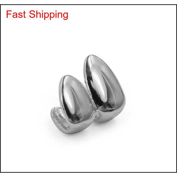 

gold-plated hip-hop braces two canine braces new cosmetic props vampire fangs new european jllpkn bdegarden, Silver