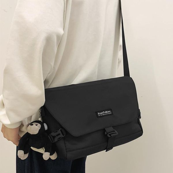 

cross body south korea ins large-capacity canvas bag student class book postage couple harajuku shoulder messenger
