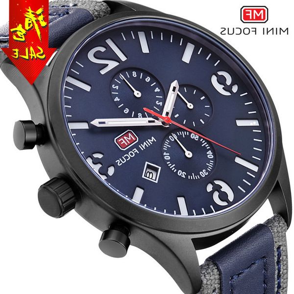 

/men's watch outdoor sports three eyes and six needles calendar luminous waterproof / 0003g, Slivery;brown