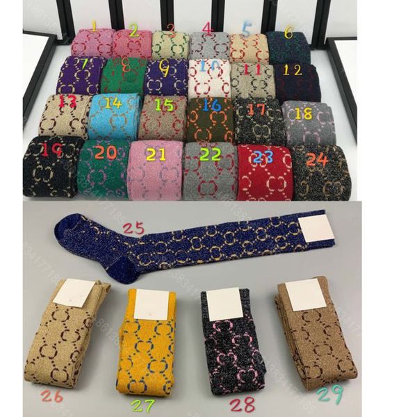 

fashion women stockings double g letter logo socks gold thread jacquard cciggu brand autumn and winter womens pantyhose star same style warm, Black;white