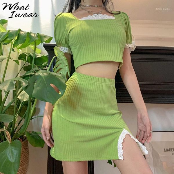 

women's tracksuits women skirts sets ribbed fabric two pieces slim tank elastic high waist summer femele bodycon suits, Gray