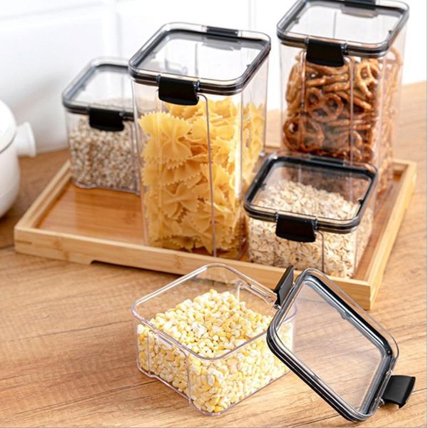 

storage bottles & jars kitchen refrigerator noodle box multigrain tank glass jar sealed can food bottle mason spice candy bank tea