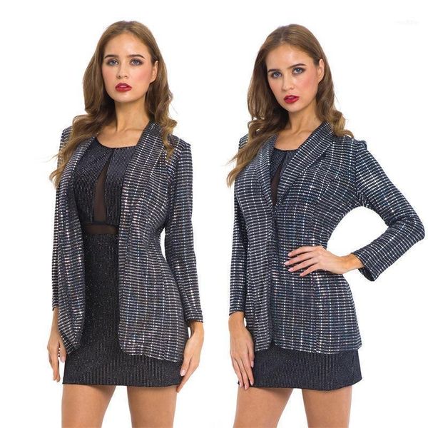 

jacket coat women fashion slim sequin small suit basic female l951, Black;brown