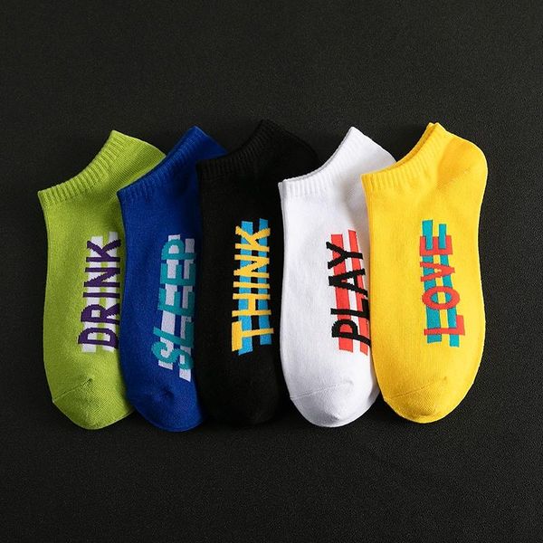 

men's socks 2021 men cotton 10 pairs outdoor sports fashion summer no show korean style women eur38-44, Black