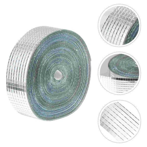 

wall stickers 1 roll self-adhesive mosaic tiles square mirrors decals